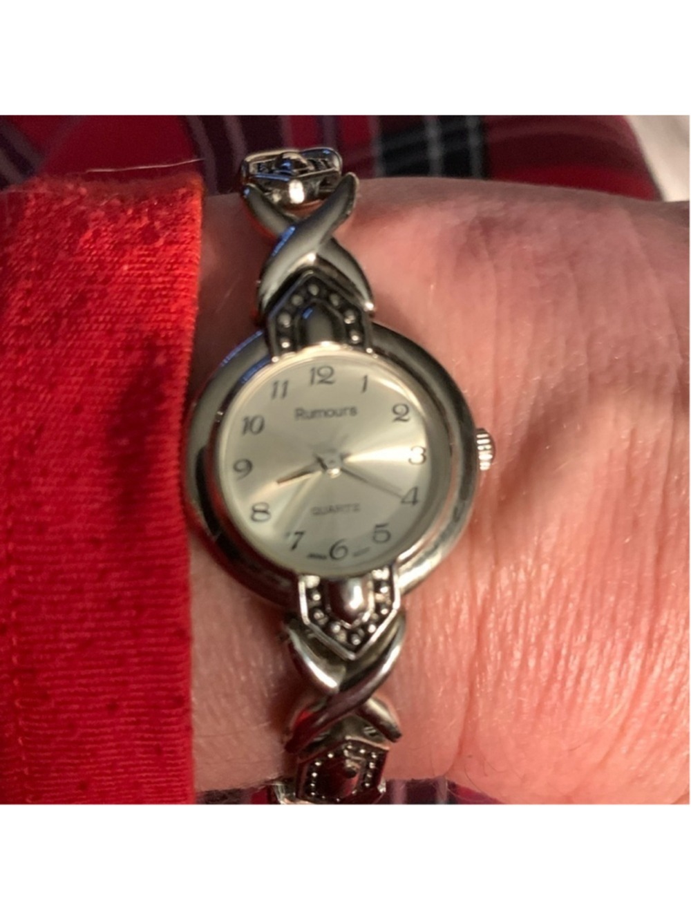 Womens Rumours Quartz wrist watch silver metal strap